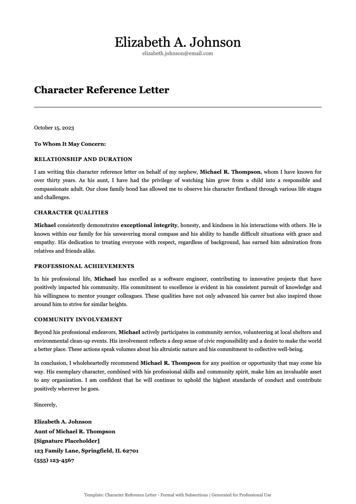 Family character reference letter template for James Thompson_variant_3